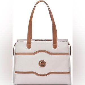Delsey Paris Cream and Brown Travel Bag